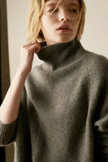 Turtleneck Wool Split Sweater image 1