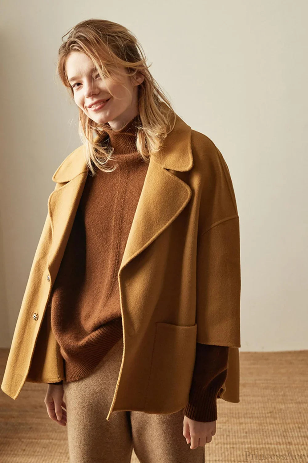 Turtleneck Wool Split Sweater image 5