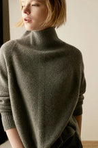 Turtleneck Wool Split Sweater image 2
