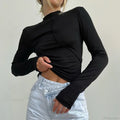 Turtleneck Y2K Long Sleeve Casual Slim Fit Knit Top image 7