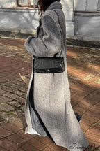 Tweed Collared Single Breasted Chic Overcoat image 2