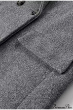 Tweed Collared Single Breasted Chic Overcoat image 4