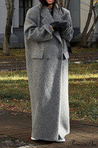 Tweed Collared Single Breasted Chic Overcoat image 1