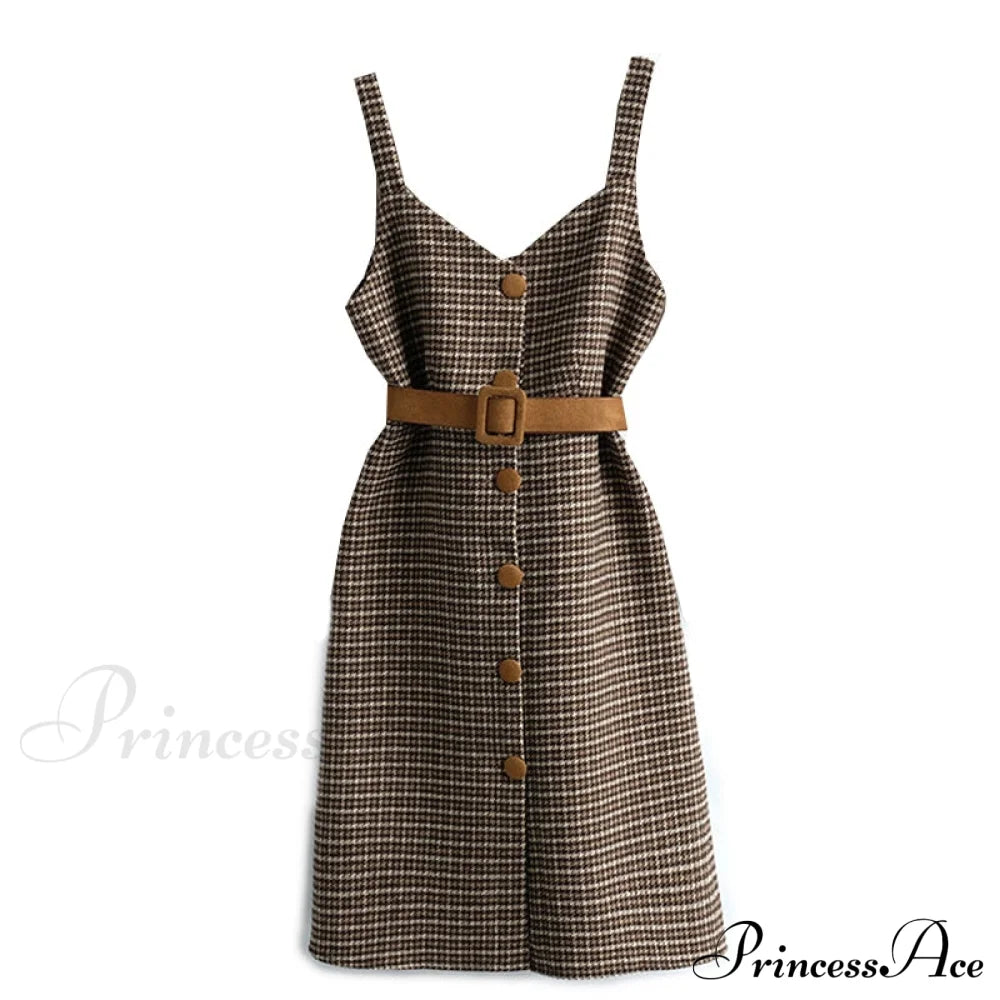 Two Winter Knee-Length vestidos Autumn plus party Women Fashion Elegant wool Piece belt Gown Valentine's for With Dresses size Streetwear Gown Sweater Day image 5