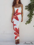 Unforgettable Abstract Floral Charming Print Maxi Dress image 1