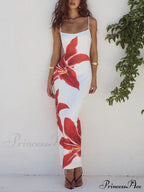 Unforgettable Abstract Floral Charming Print Maxi Dress image 1