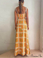 Unique Lemon Stylish Print Strappy Dress image 3