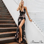 Up Split - Lace Party Halter Long Sequin Gown for Full-Length Gown Evening High with Length Sexy Women image 5
