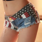 USA Flag Printed Pole Dance Short image 2