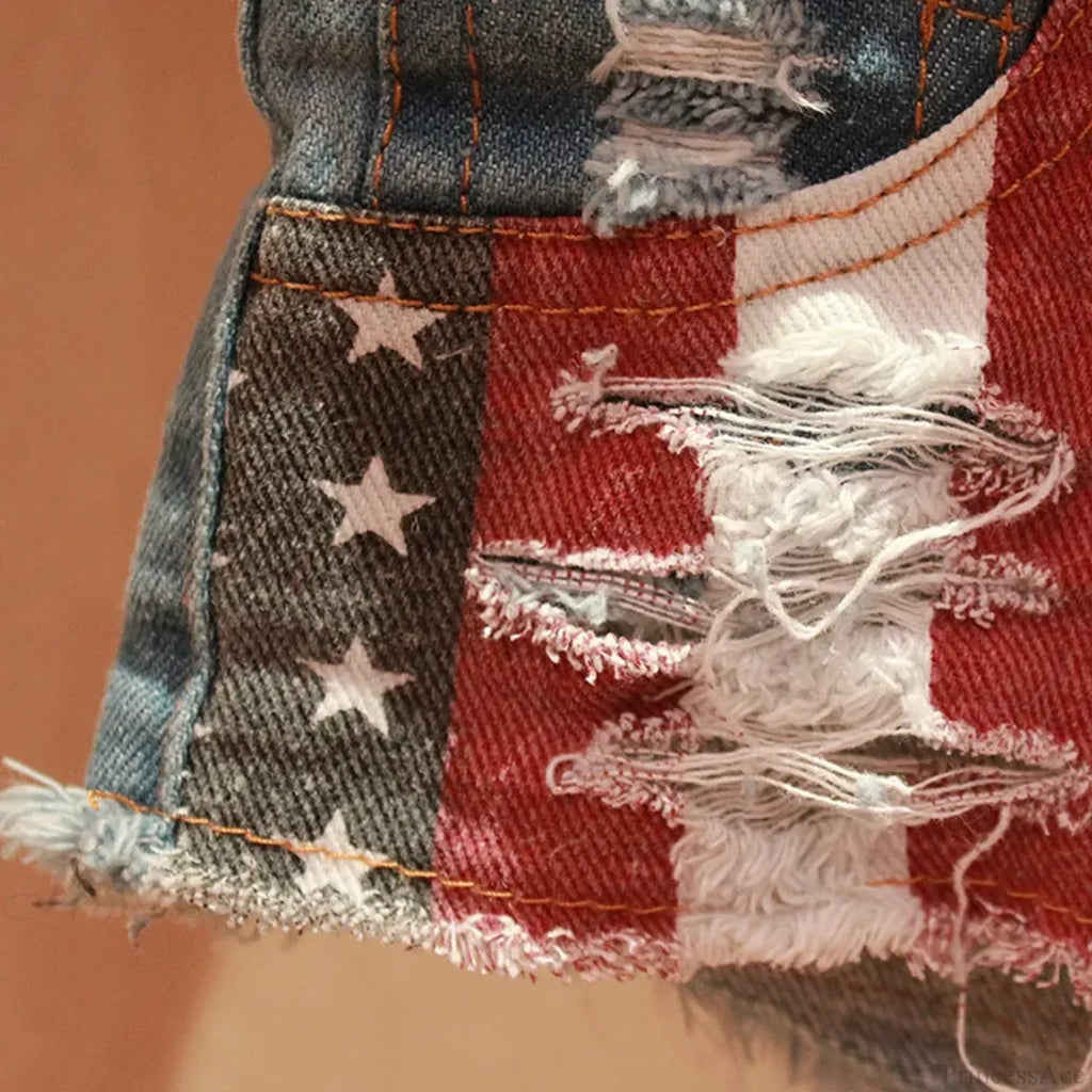 USA Flag Printed Pole Dance Short image 5
