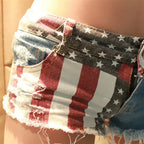 USA Flag Printed Pole Dance Short image 4