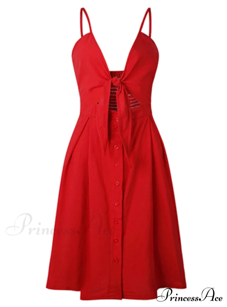 V Backless Midi Length Tunic Beach Dress image 6