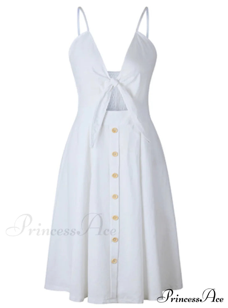 V Backless Midi Length Tunic Beach Dress image 7