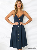V Backless Midi Length Tunic Beach Dress image 1