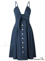 V Backless Midi Length Tunic Beach Dress image 3