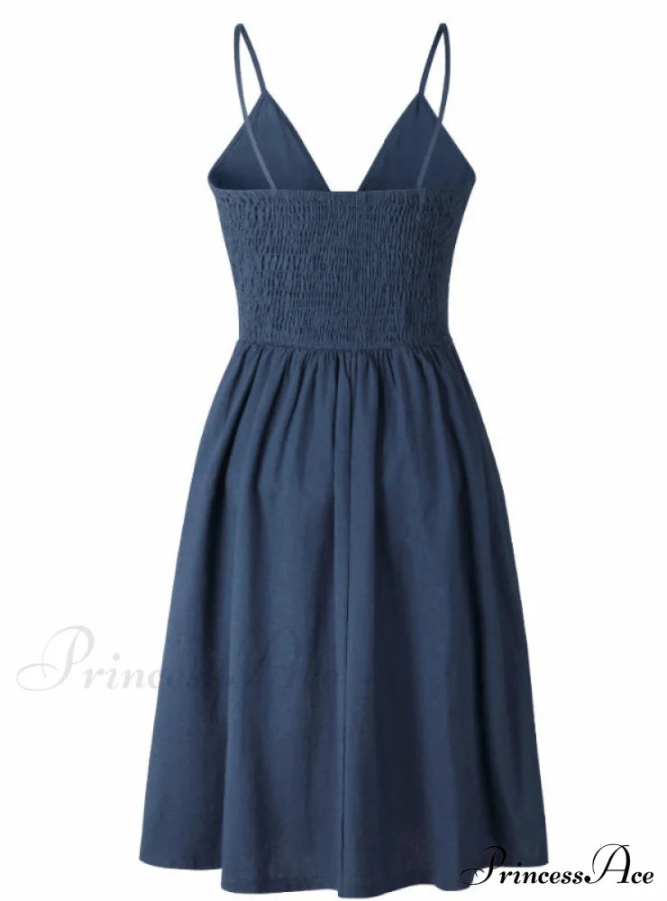 V Backless Midi Length Tunic Beach Dress image 4