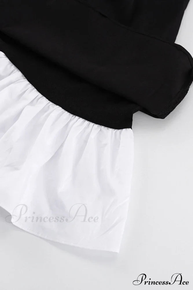 V Neck Babydoll Dress in Solid Color image 7