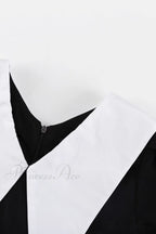 V Neck Babydoll Dress in Solid Color image 5