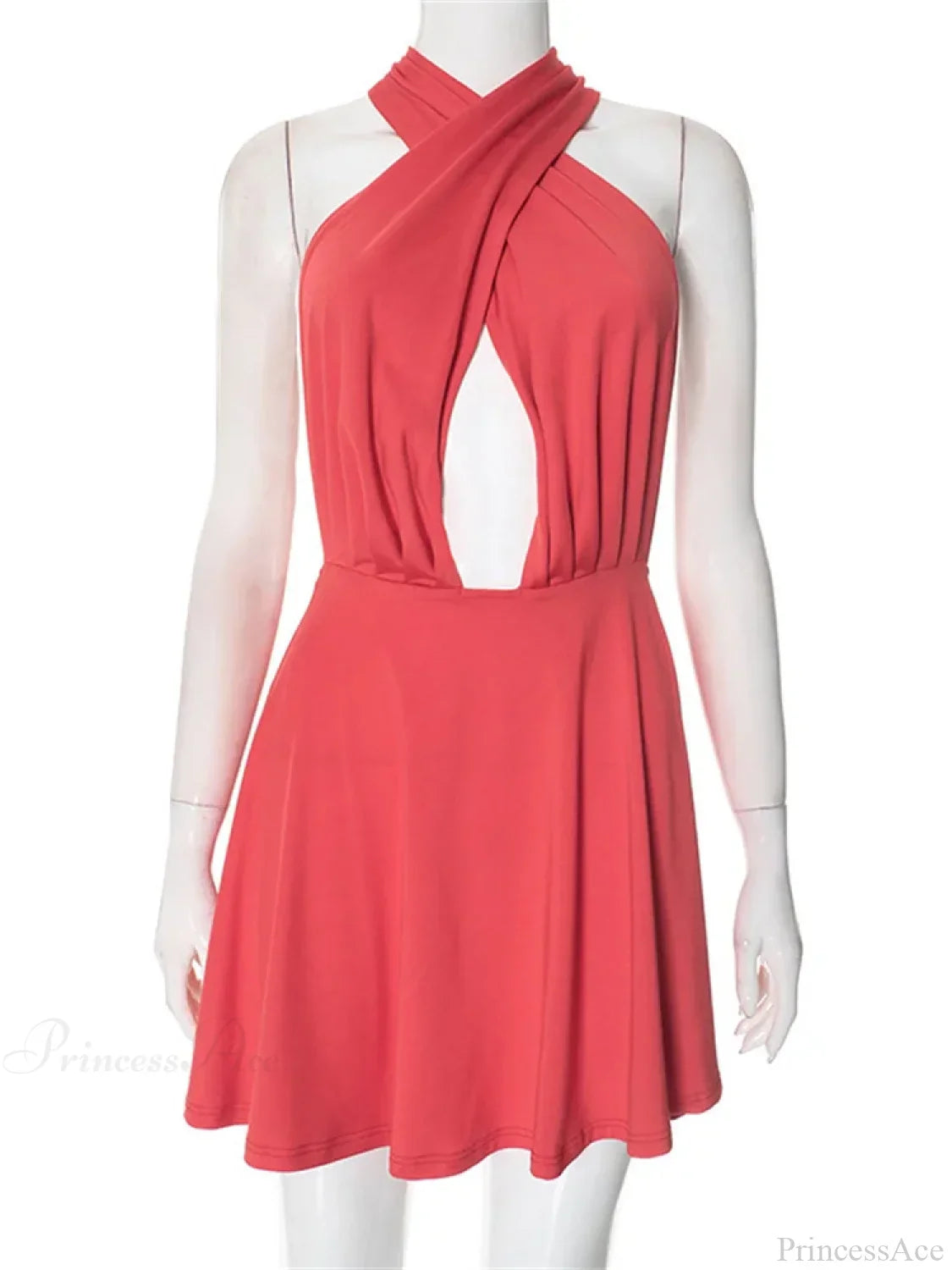 V-Neck Backless Bandage Mini Dress image 6
