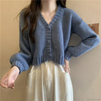 V-neck Button-Up Knit Cardigan image 9