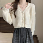 V-neck Button-Up Knit Cardigan image 11
