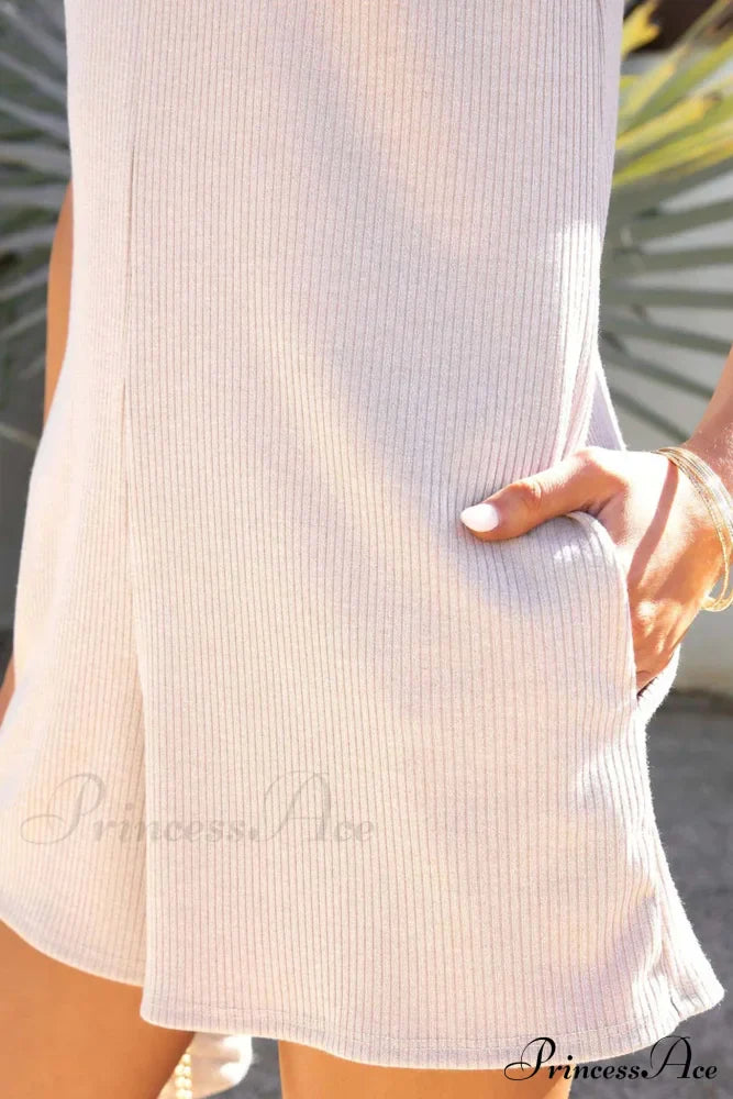 V Neck Cami Rompers with Pockets image 3