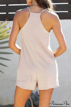 V Neck Cami Rompers with Pockets image 2