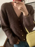 V-neck Cashmere Knit Cardigan image 2