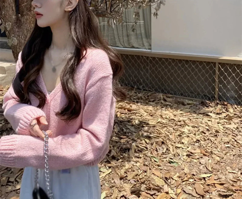 V-Neck Casual Fashion Long Sleeve Cardigan image 2