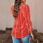 V-Neck Flowered Women's Bohemian Dokotoo Top image 8