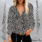 V-Neck Flowered Women's Bohemian Dokotoo Top image 3