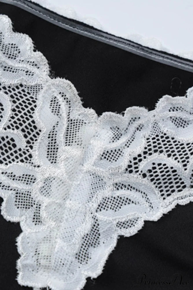 V Neck Lace Patchwork Cami Dress image 6