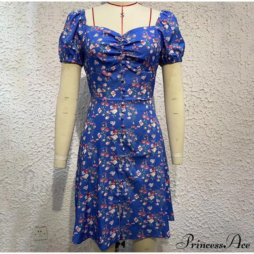 V-Neck Lace Up Lantern Sleeve Ruffles Dress image 14