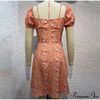 V-Neck Lace Up Lantern Sleeve Ruffles Dress image 12