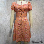 V-Neck Lace Up Lantern Sleeve Ruffles Dress image 11