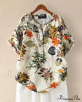 V-neck Patterned T-shirt image 1