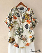 V-neck Patterned T-shirt image 1