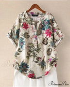 V-neck Patterned T-shirt image 6