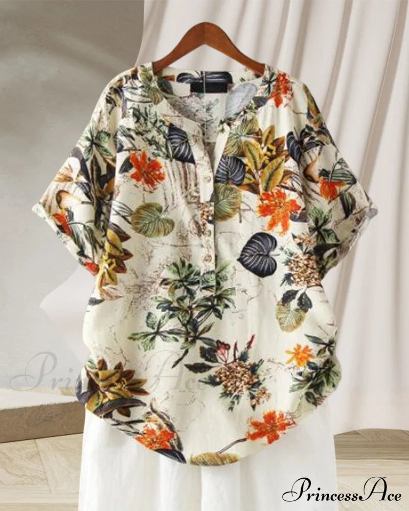 V-neck Patterned T-shirt image 3
