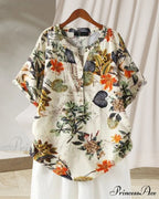 V-neck Patterned T-shirt image 3