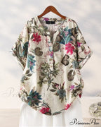 V-neck Patterned T-shirt image 9