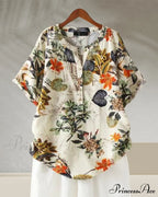 V-neck Patterned T-shirt image 5