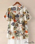 V-neck Patterned T-shirt image 2