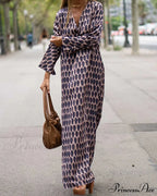 V-neck Polka Dot Print Dress image 6