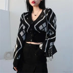 V-neck Printed Button Cardigan image 4