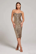 V-Neck Sleeveless Midi Prom Dress image 5