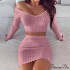 V Neck Slim the Mini Party Ladies Knit Shoulder Arm Off Warm-Season Elegant Women Gown Long Soft Striped Gown Dress image 4