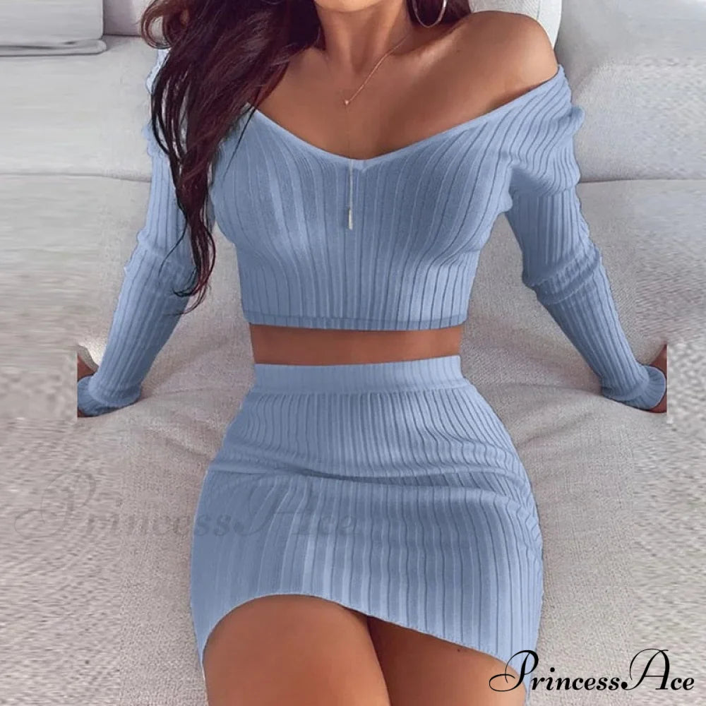 V Neck Slim the Mini Party Ladies Knit Shoulder Arm Off Warm-Season Elegant Women Gown Long Soft Striped Gown Dress image 5
