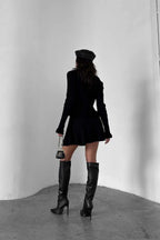 V-Neck Sparkle Ruffled Waist-Cinched Knit Chic Two Piece Set image 9
