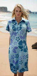 V-Neck Stitched Print Mini Dress image 4